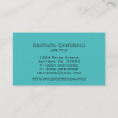 レトロGlam名刺，ターコイズ 名刺 (裏面)