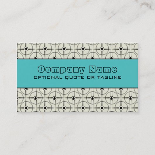レトロGlam名刺，ターコイズ 名刺 (正面)