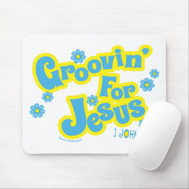 レトロGroovin' For Jesus Christian Mouse pad マウスパッド