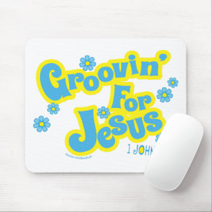レトロGroovin' For Jesus Christian Mouse pad マウスパッド