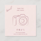 レトロGroovyありがとうソーシャルメディア スクエア名刺 (裏面)