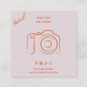 レトロGroovyありがとうソーシャルメディア スクエア名刺 (裏面)