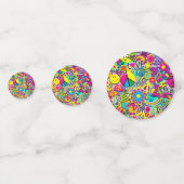 レトロGroovyおもしろい60の60の愛の誕生日パーティー コンフェッティ (正面)