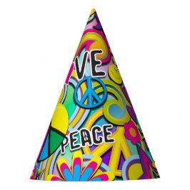 レトロGroovyおもしろい60の60の愛の誕生日パーティー パーティーハット