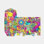 レトロGroovyおもしろい60の60の愛の誕生日パーティー フェイバーボックス (折り畳みなし)