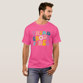 レトロGroovyの第3グレードカラフルのVibesに戻るSc Tシャツ (正面フル)