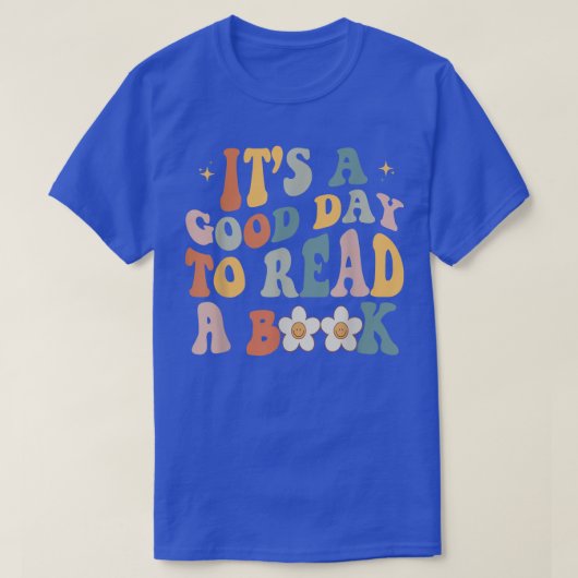 レトロGroovyは本に良い読日だ Tシャツ (デザイン正面)
