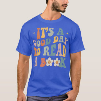 レトロGroovyは本に良い読日だ Tシャツ