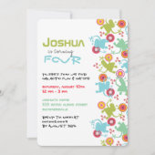 レトロGroovyエイリアンキッズフォト誕生日招待状 招待状 (正面)