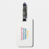 レトロGroovyカスタマイズ図解入りの、写真付きの可能な荷物タグ ラゲッジタグ (裏面縦)