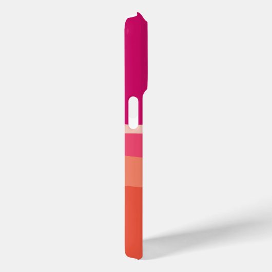 レトロGroovyカーブピンクパーソナライズされたオレンジ Case-Mate iPhoneケース (裏面 / 右)