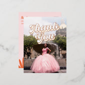 レトロGroovyキンセアニラサンキューハガキ 箔シーズンポストカード (正面/裏面)