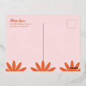 レトロGroovyキンセアニラサンキューハガキ 箔シーズンポストカード (裏面)