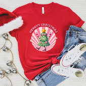 レトロGroovyクリスマス女子Tシャツ Tシャツ