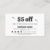 レトロGroovyクーポン割引カード 割引カード (裏面)