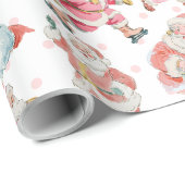 レトロGroovyサンタクロースをテーマにしたクリスマス ラッピングペーパー (ロールコーナー)