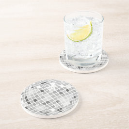 レトロGROOVYディスコボールブライダルシャワー砂岩 コースター