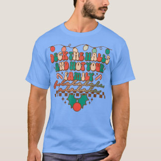 レトロGroovyデッキあなたの家族Xmではなくホール Tシャツ