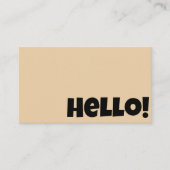 レトロGroovyニュートラルクリーム金ゴールドQRコードハローボホ 名刺 (正面)