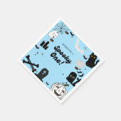 レトロGroovyハロウィンスプキー1歳の誕生日 スタンダードカクテルナプキン (角)