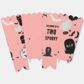 レトロGroovyハロウィンスプキー1歳の誕生日 フェイバーボックス (見開き)