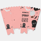 レトロGroovyハロウィンスプキー1歳の誕生日 フェイバーボックス (見開き)