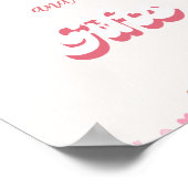 レトロgroovyハートバレンタインカード&ギフトサイン ポスター (角)