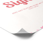 レトロGroovyバレンタインハートカスタムパーティー標識 ポスター (角)