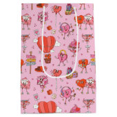 レトロGroovyバレンタインマンガ ミディアムペーパーバッグ (裏面)