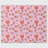 レトロGroovyバレンタインマンガ ラッピングペーパー (フラット)