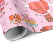 レトロGroovyバレンタインマンガ ラッピングペーパー (ロールコーナー)