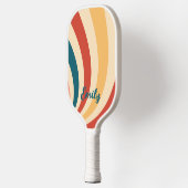 レトロGroovyパターンスクリプト名 ピックルボールラケット (左)