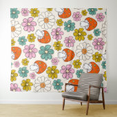 レトロGroovyパターン70s-60s-80s タペストリー (インサイチュ(横))