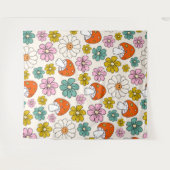 レトロGroovyパターン70s-60s-80s タペストリー (正面(横))