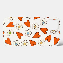 レトロGroovyパターン70s-60s-80s iPhone 13ケース