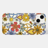 レトロGroovyヒッピー花ハート Case-Mate iPhoneケース (裏面 (横))