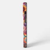 レトロGroovyピースサインとヒッピー絞り染め iPhoneケース (左側面)