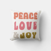レトロGroovyピースラブジョイホリデーフォト クッション (正面)