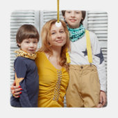 レトロGroovyピースラブジョイホリデーフォト セラミックオーナメント (裏面)