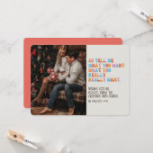 レトロGroovyフォトクリスマスおもしろい諺 カード (正面/裏面インサイチュ)