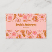 レトロGroovyフローラ名刺 名刺 (正面)