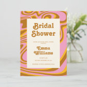 レトロGroovyブライダルシャワー招待 招待状 (スタンド正面)