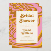 レトロGroovyブライダルシャワー招待 招待状 (正面/裏面)