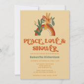 レトロGroovyブライダルシャワー招待 招待状 (正面)