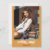 レトロGroovyブライダルシャワー招待 招待状 (裏面)