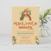 レトロGroovyブライダルシャワー招待 招待状 (スタンド正面)