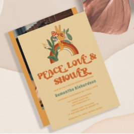 レトロGroovyブライダルシャワー招待 招待状