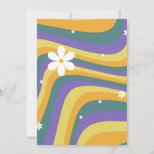 レトロGroovyベビーシャワー70s 80sガールヒッピー 招待状 (裏面)