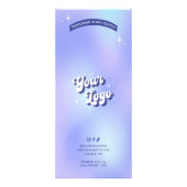 レトロGroovyホログラフィックメイクアップサロン価格表 ラックカード (裏面)