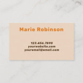 レトロGroovyメタリックスクイグルオレンジブラウン 名刺 (裏面)